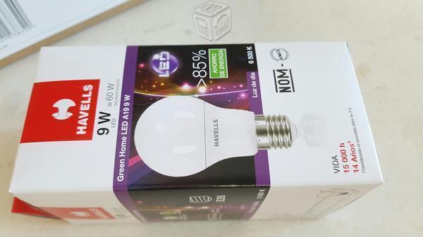 Focos LED consumen 9 watts iluminan como de 60 w