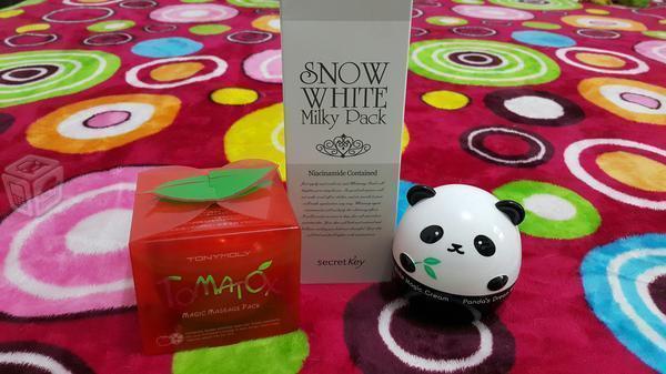 Cremas Tomatox, Panda y Snow White Milky Pack