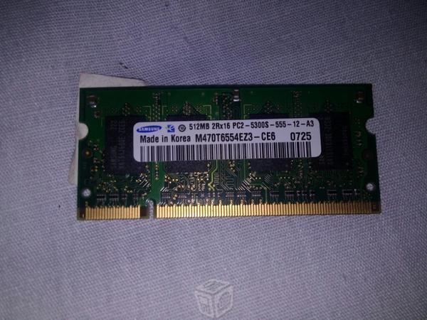 Memoria ram para laptop de 512mb