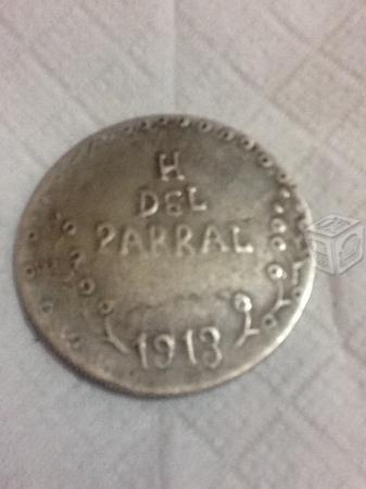 Moneda 1 peso del parral 1913