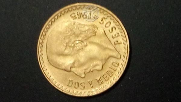 Moneda de oro de dos y medio pesos