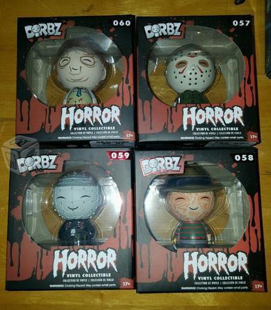 Set de 4 Dorbz freddy krueger, jason, leatherf