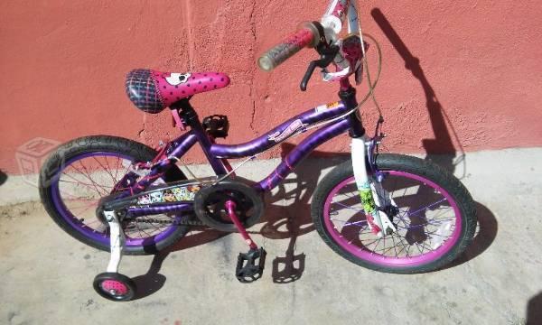 Bicicleta para niña monster high