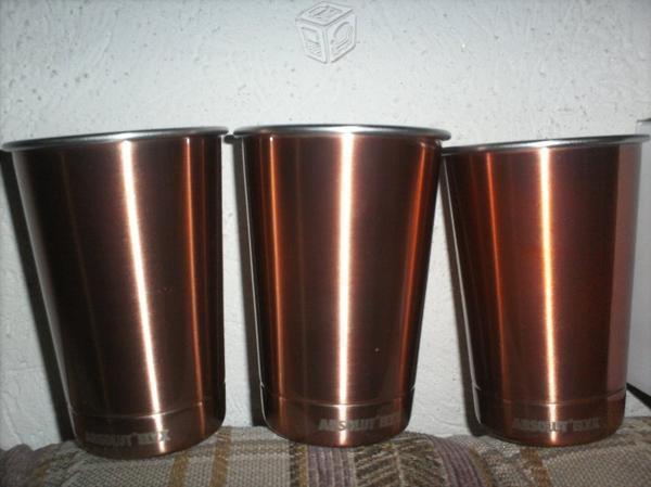 VASOS ALUMINIO ELYX nuevos 6 PZAS Lujo