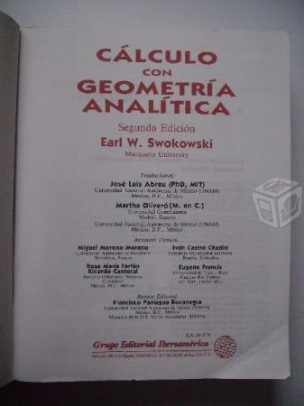 Cálculo con geometría analítica earl w. swokowski