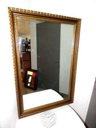 Antiguo Espejo de Pared Madera labrada de los 60s