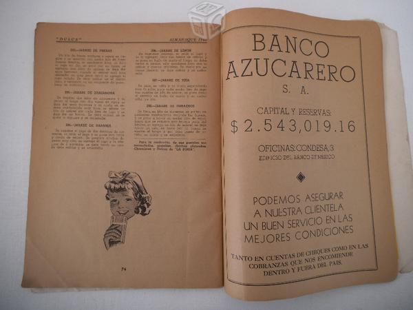 Almanaque Dulce 1940 Recetas Dulces Postres Vintag