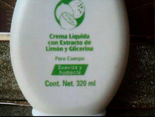 Crema con aroma a limon para piel seca