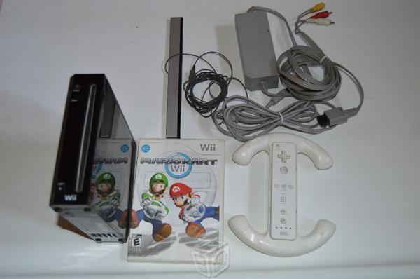 Wii con Mario Kart y control