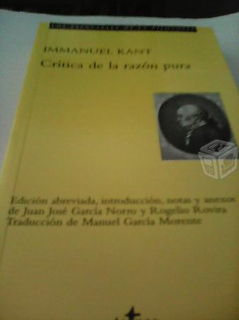Libro: Crítica de la razón pura