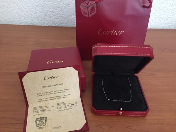Cadena Cartier Oro Blanco 18k