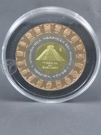 Medalla trimetálica cultura maya _ casa de moneda