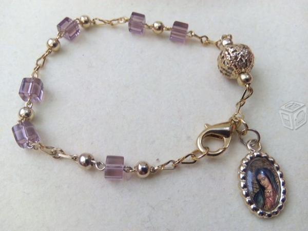 Pulsera virgen de gpe lila