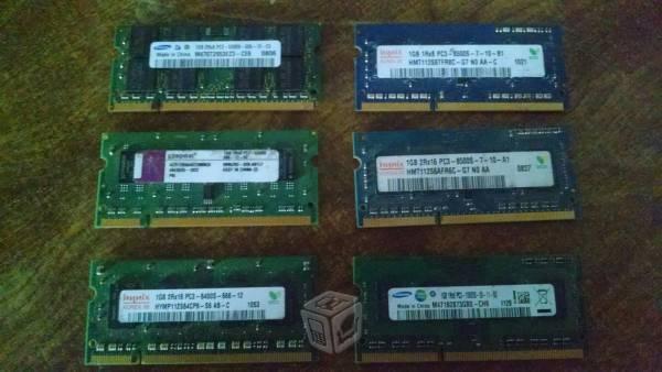 RAM DDR2 Y DDR3 Laptop 1gb