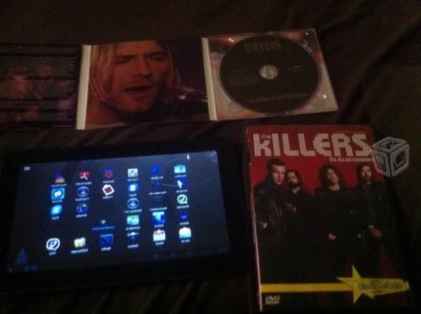 CD Nirvana DVD The Killers Tablet 9