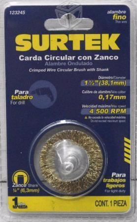 Carda circular con zanco de 1 1/2%u201D Surtek
