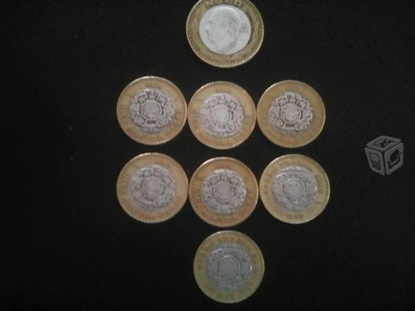 Lote de monedas con centro de plata