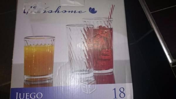 18 Vasos de vidrio caramelo glasshome