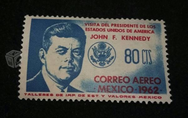 Timbre Visita de John F. Kennedy a México