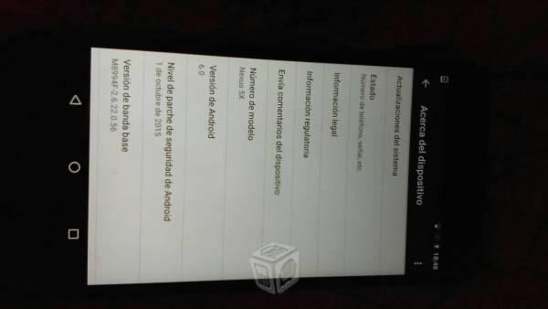 LG Nexus 5x detalle v/c