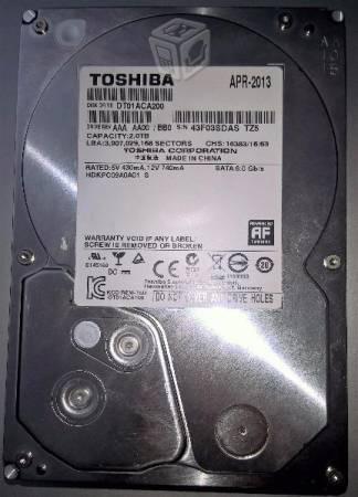 Disco Duro SATA 3.5 6gb/s 2TB (2000 Gb) Toshiba