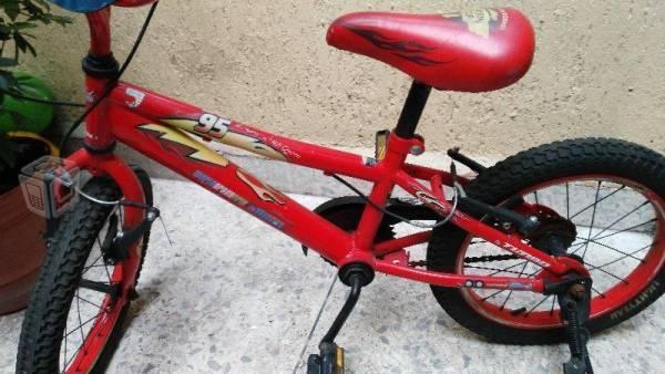 Bicicleta rayo mcqueen rodada 16