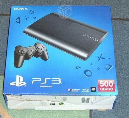 Play Station 3 slim. 500gb, 2 controles