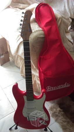 Guitarra eléctrica roja