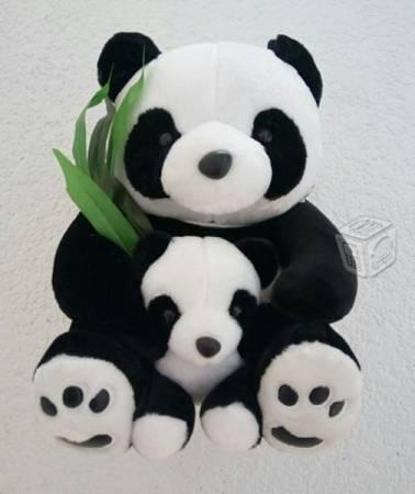 Peluche de Oso panda con su cria mide 35 cm alto