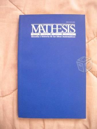 Mathesis Filosofia E Historia De Las Ideas Matemat