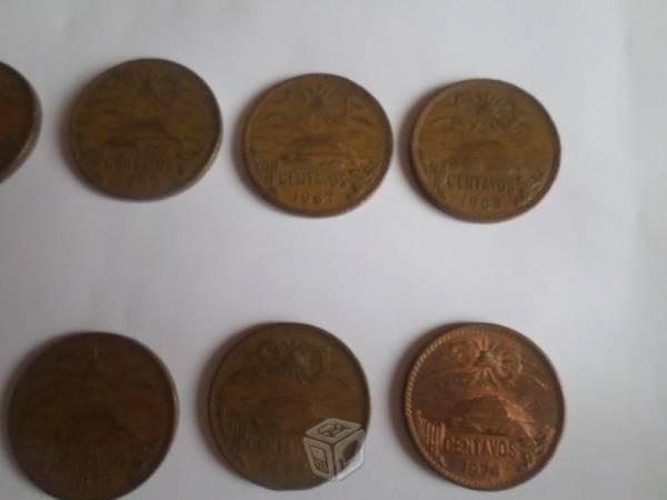 Set de 12 monedas de cobre de 20 centavos México