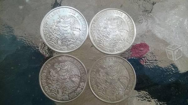 4 monedas plata morelos 1978