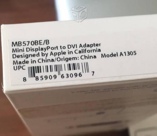 Apple / Mac Mini DisplayPort to DVI Adapter NUEVO