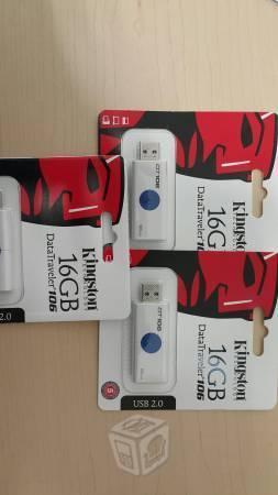 Memorias USB marca Kingston de 16 GB nuevas