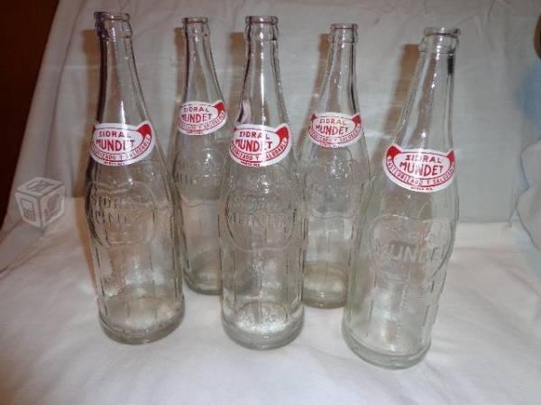 6 botellas de refresco antiguas de los 90as