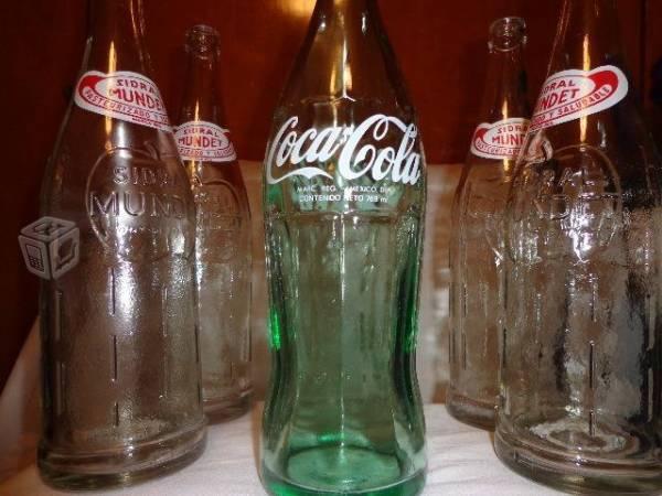 6 botellas de refresco antiguas de los 90as