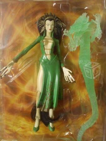 Figura de coleccion: diosa jade, con dragon. nueva