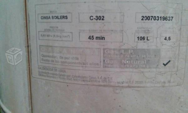 Boiler CINSA 106 litros