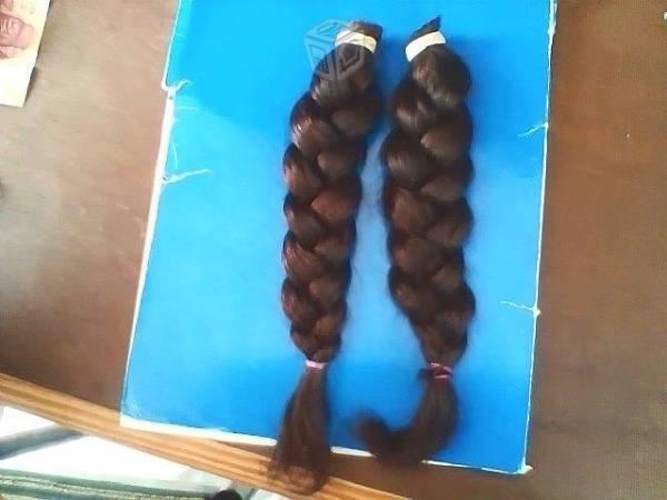 2 trenza cabello natural de 25 cm