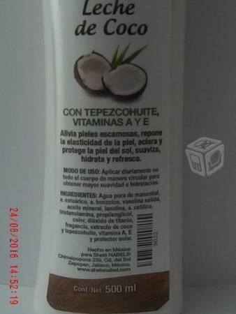 Crema corporal de coco