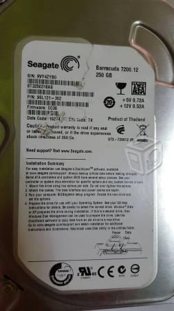 Disco Duro Seagate Sata 250gb