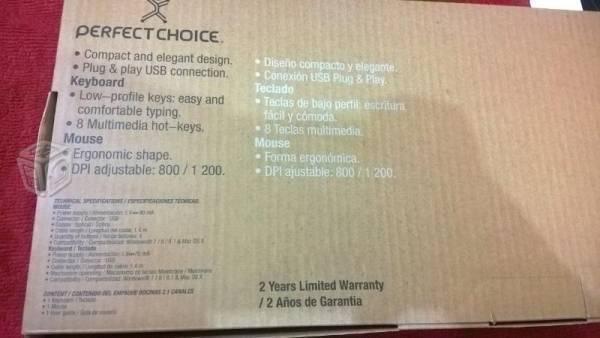 Kit de Teclado y Mouse Perfect Choice elegante