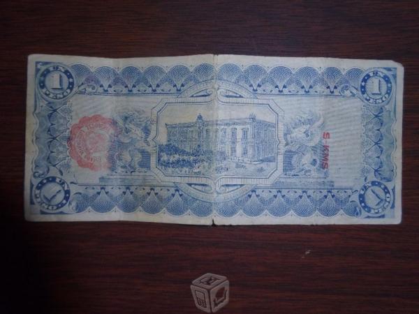 Billete Antiguo De 1 Peso Del Estado De Chihuahua
