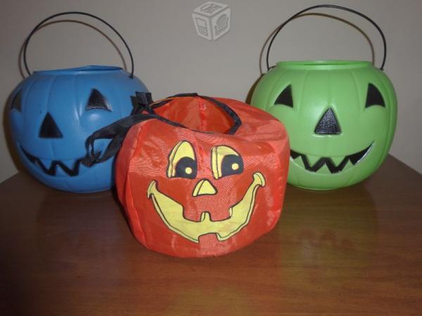 Calabazas De Plástico Halloween De Colores