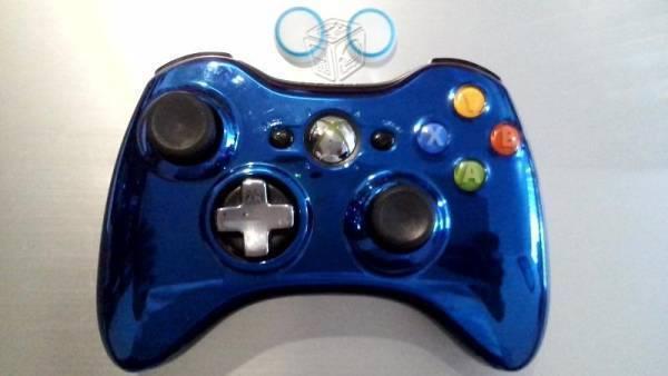 Control Xbox 360 Cromado Azul