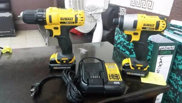 Taladro y Desatornillador de impacto marca DEWALT