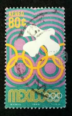Timbre Paloma de la Paz Olimpiadas 1968