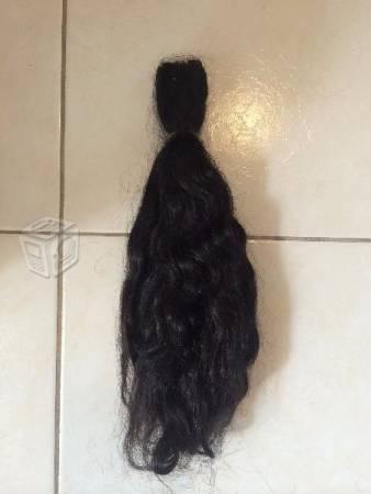 Cabello humano (35 cms) teñido de negro