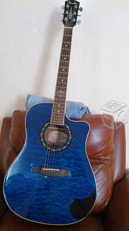 Guitarra electroacustica azul