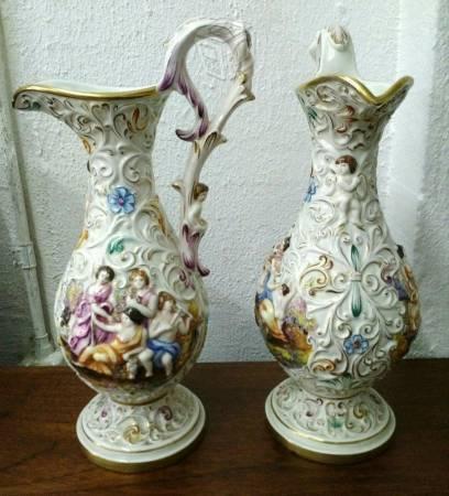 Jarrones antiguos de porcelana italiana